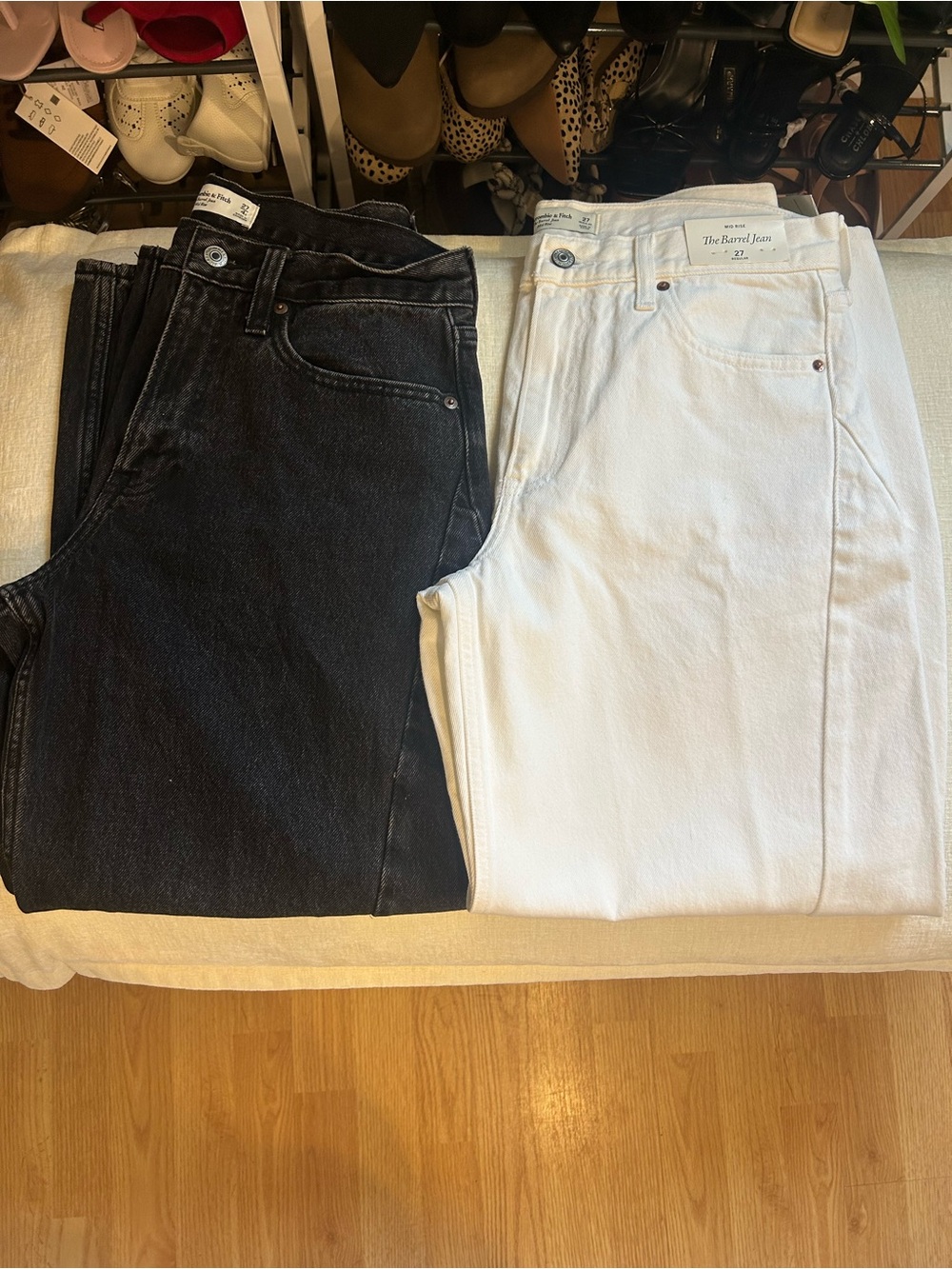 Abercrombie & Fitch Barrel Jeans Bundle - Black and White